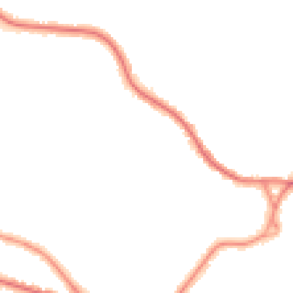 Night-time road noise heatmap for BN21 2JB