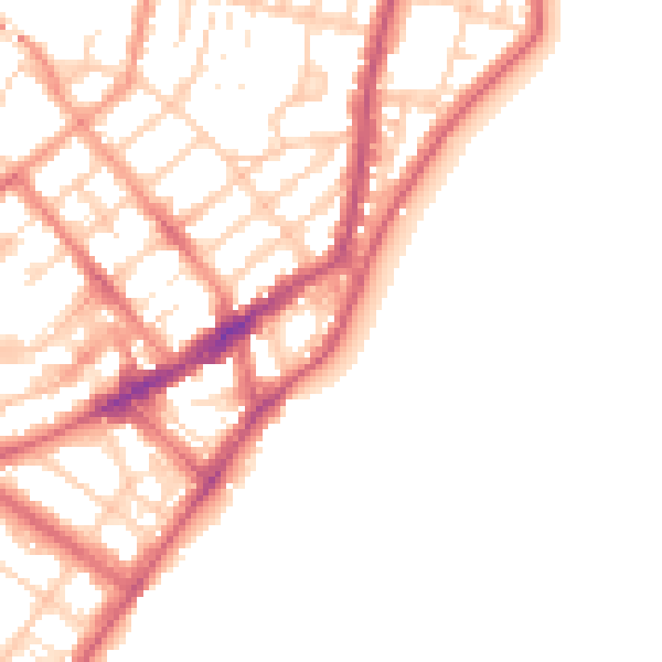 Daytime road noise heatmap for BN21 3DX