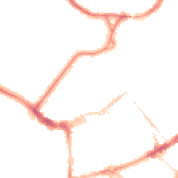 Night-time road noise heatmap for BN21 3GA