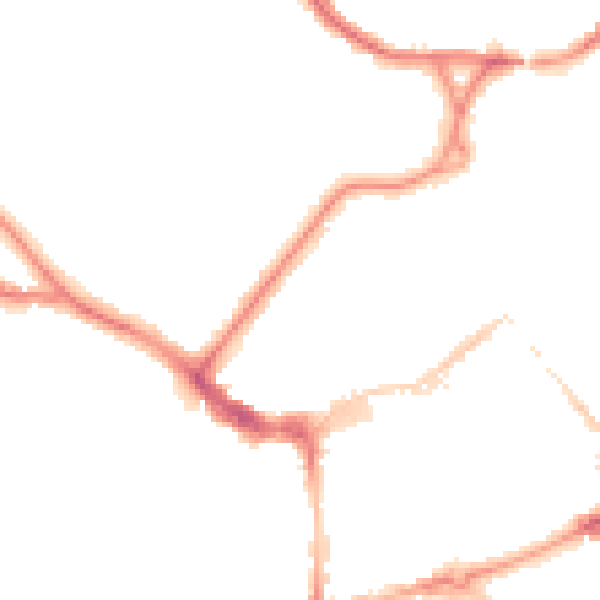 Night-time road noise heatmap for BN21 3RB