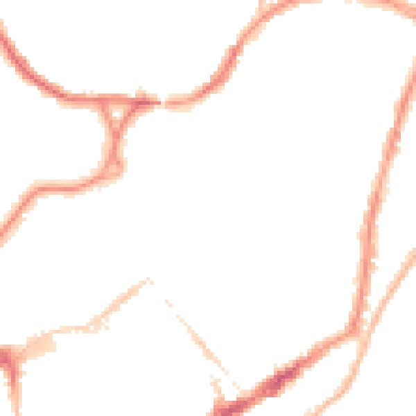 Night-time road noise heatmap for BN21 3SD