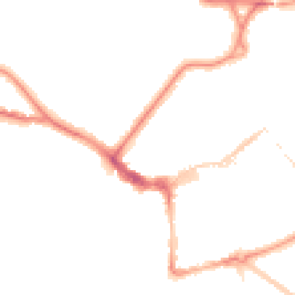 Night-time road noise heatmap for BN21 3UH