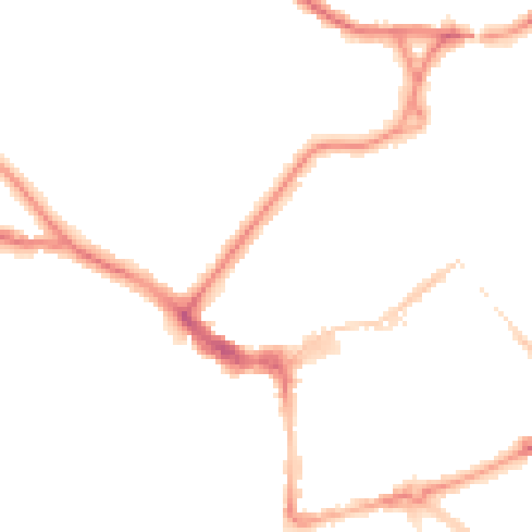 Night-time road noise heatmap for BN21 3UL