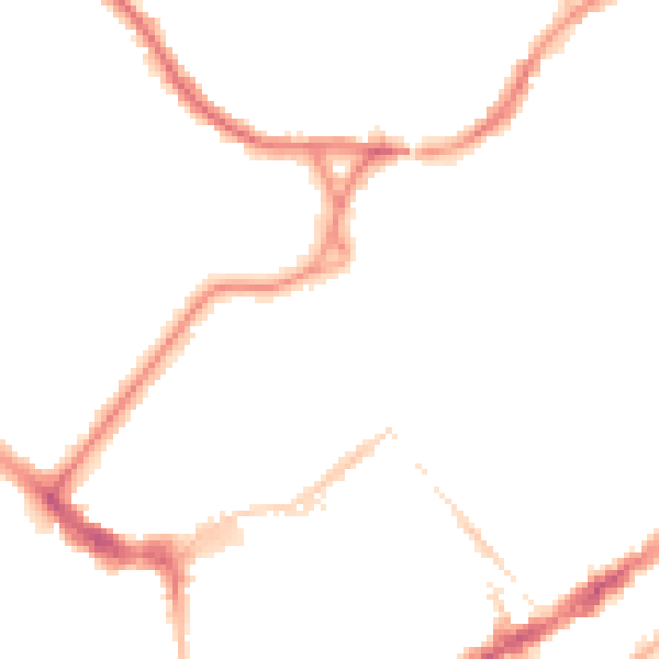 Night-time road noise heatmap for BN21 3XF