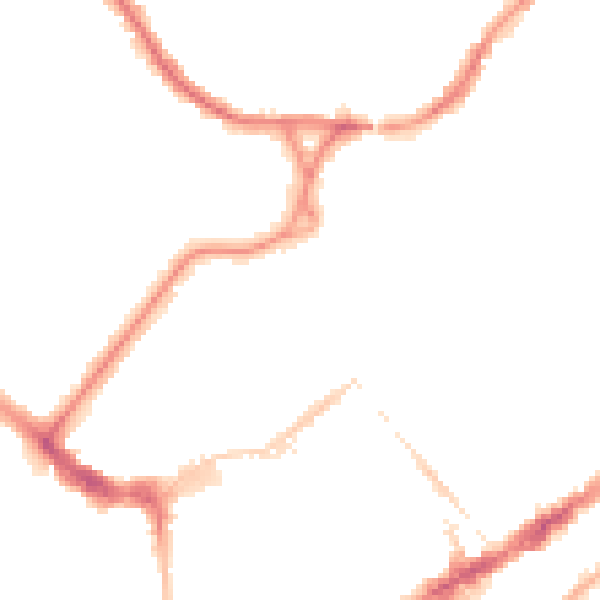 Night-time road noise heatmap for BN21 3XG