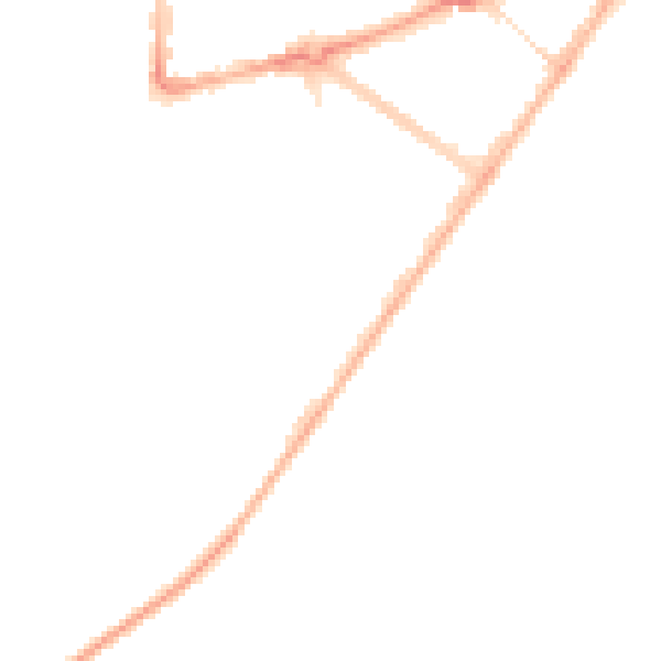 Night-time road noise heatmap for BN21 4BT