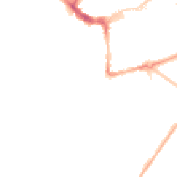 Night-time road noise heatmap for BN21 4EX