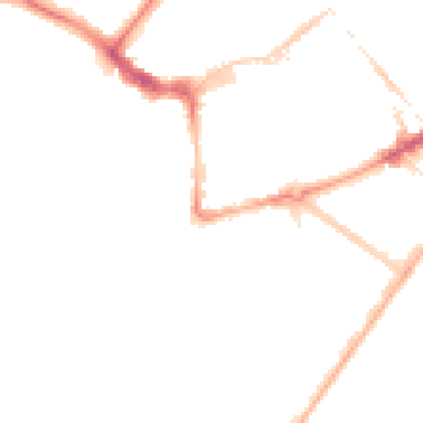 Night-time road noise heatmap for BN21 4LP