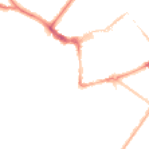 Night-time road noise heatmap for BN21 4SN