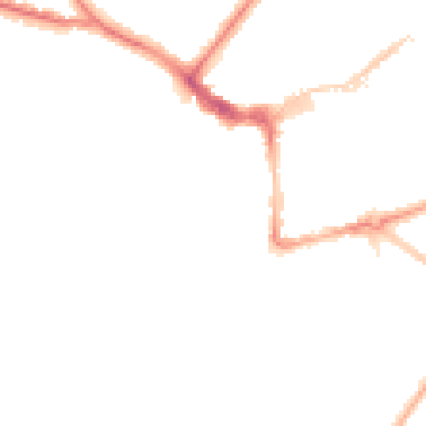 Night-time road noise heatmap for BN21 4ST