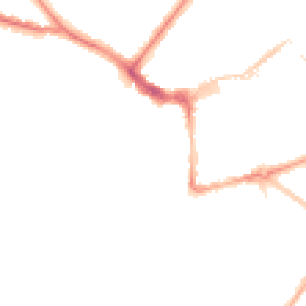 Night-time road noise heatmap for BN21 4UA