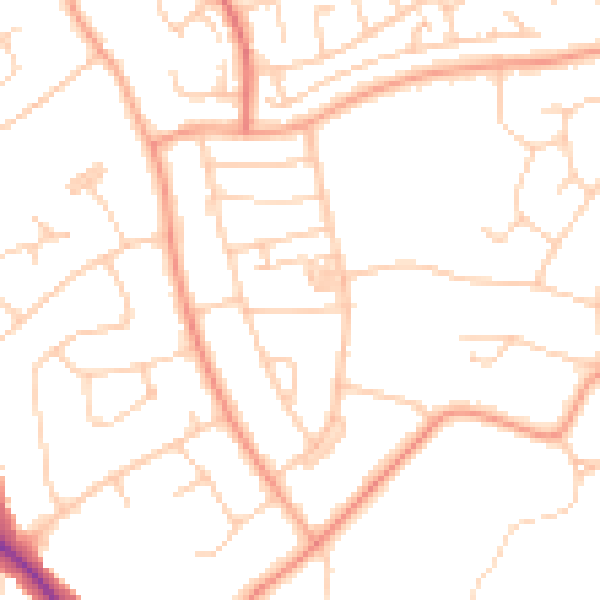 Daytime road noise heatmap for BN22 0AL