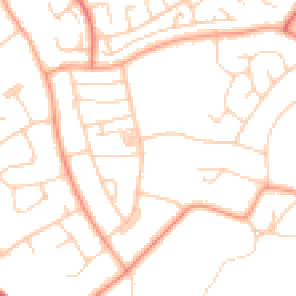 Daytime road noise heatmap for BN22 0AN