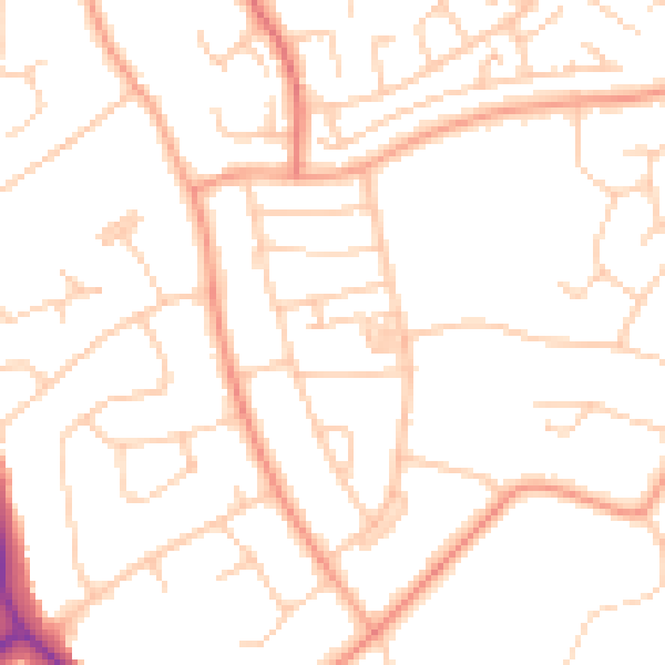 Daytime road noise heatmap for BN22 0AP