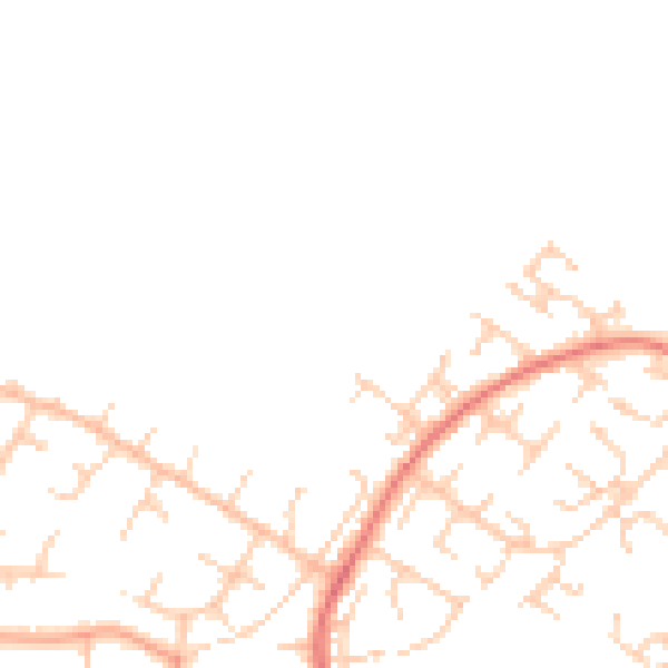 Daytime road noise heatmap for BN22 0AQ