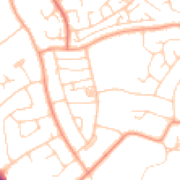 Daytime road noise heatmap for BN22 0AS