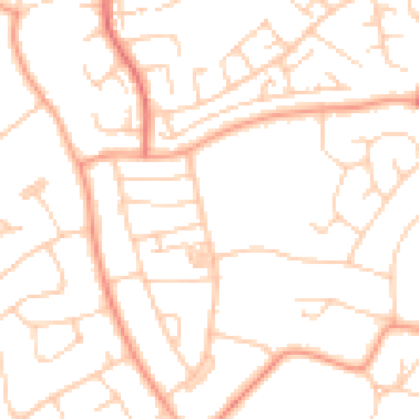 Daytime road noise heatmap for BN22 0AY