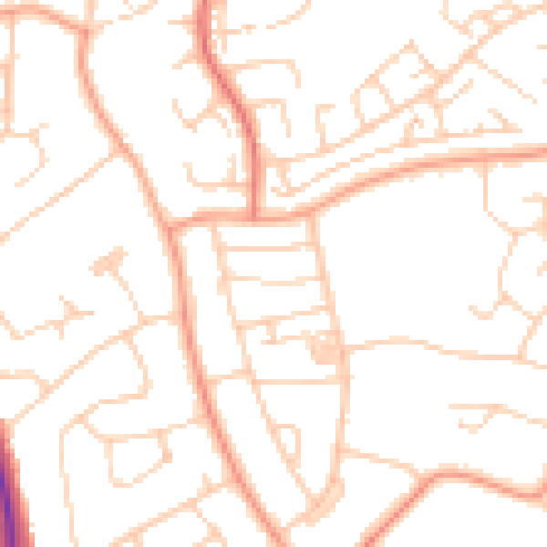 Daytime road noise heatmap for BN22 0BA