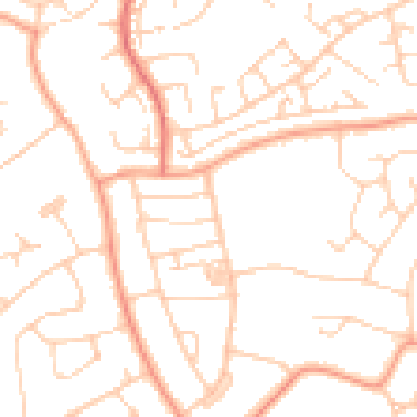 Daytime road noise heatmap for BN22 0BB