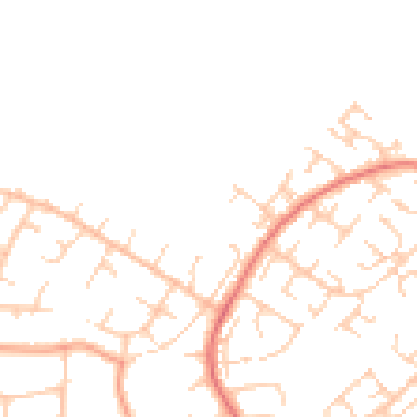 Daytime road noise heatmap for BN22 0BF