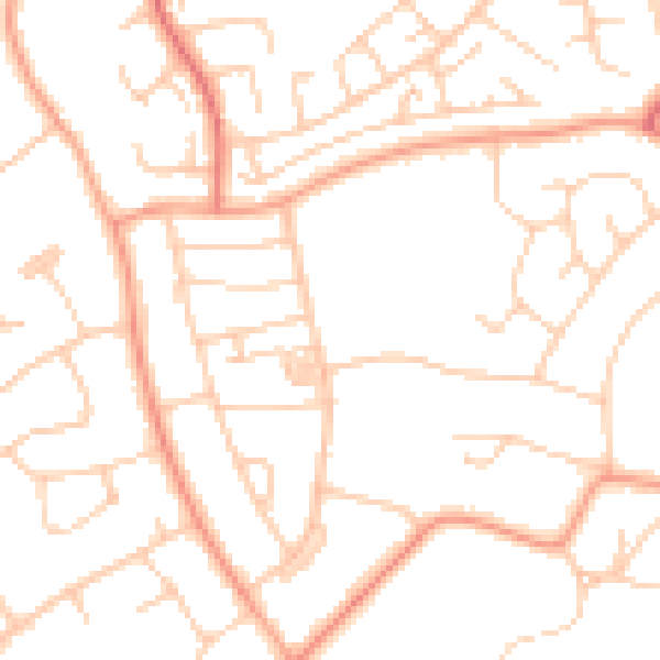 Daytime road noise heatmap for BN22 0BH
