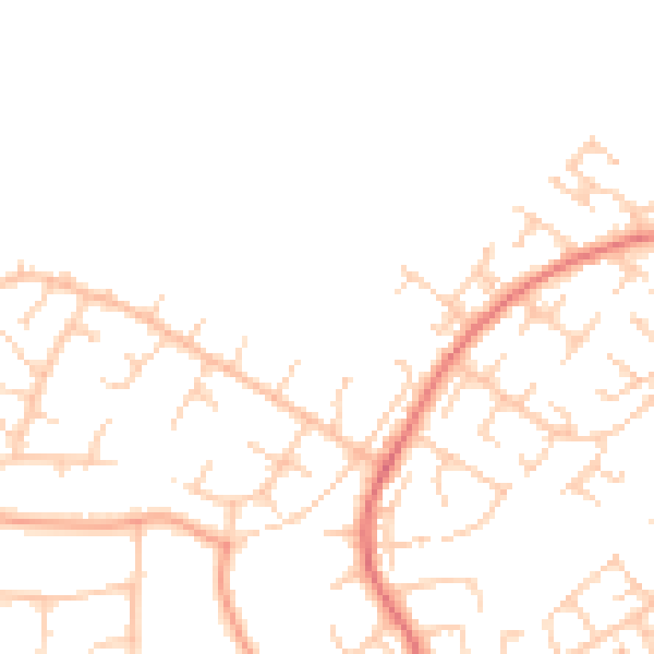 Daytime road noise heatmap for BN22 0BJ