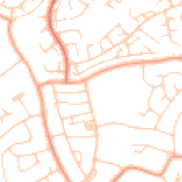 Daytime road noise heatmap for BN22 0BQ