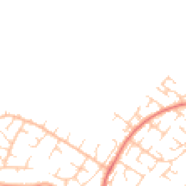 Daytime road noise heatmap for BN22 0DE