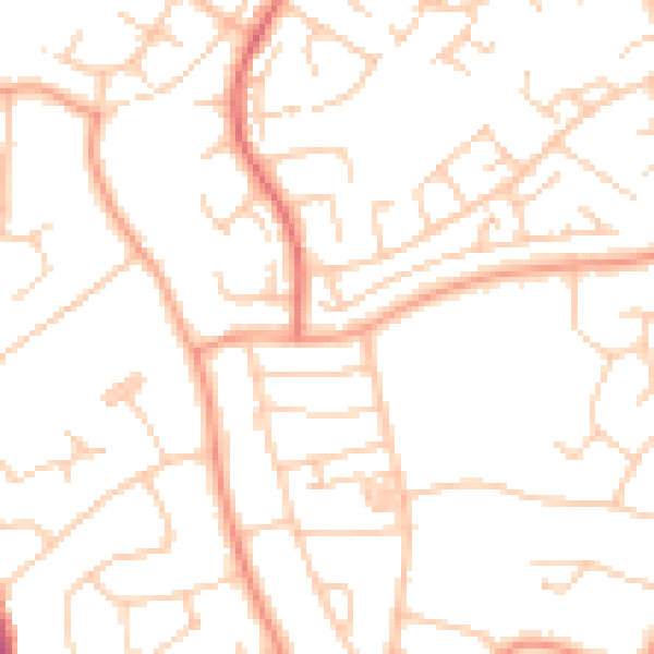 Daytime road noise heatmap for BN22 0DN