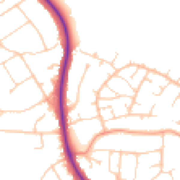 Daytime road noise heatmap for BN22 0RD