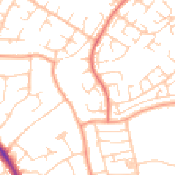 Daytime road noise heatmap for BN22 0SF