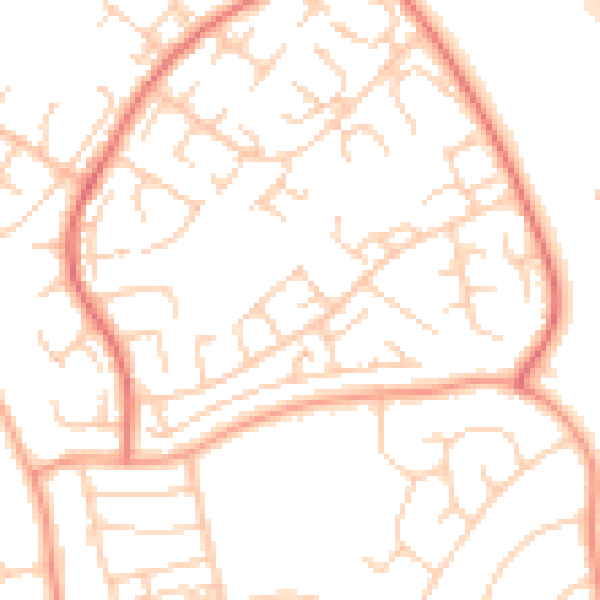 Daytime road noise heatmap for BN22 0SZ