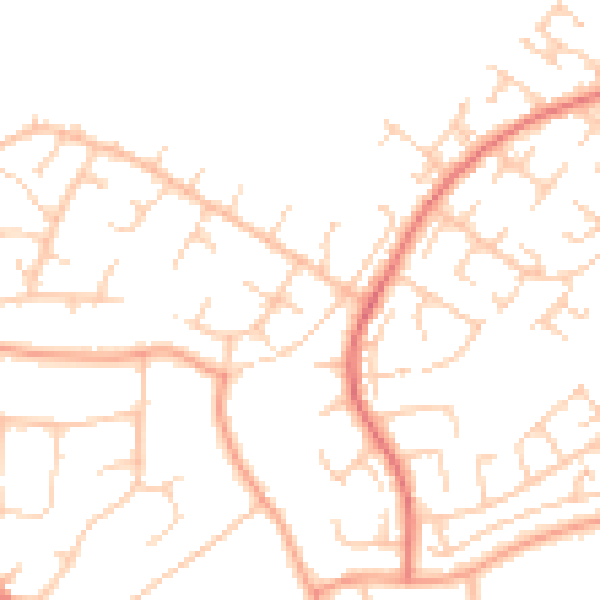 Daytime road noise heatmap for BN22 0TA