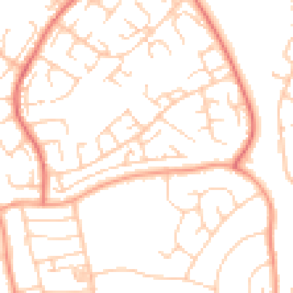 Daytime road noise heatmap for BN22 0TG