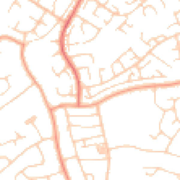 Daytime road noise heatmap for BN22 0TW