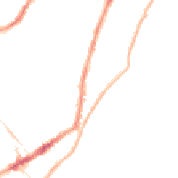 Night-time road noise heatmap for BN22 7AT