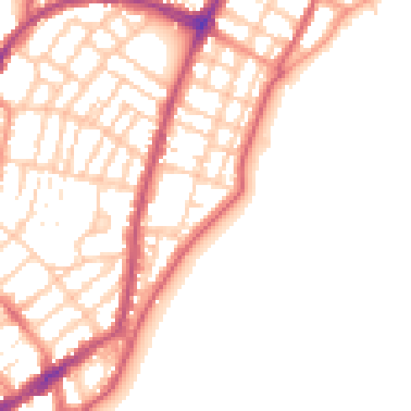 Daytime road noise heatmap for BN22 7BN