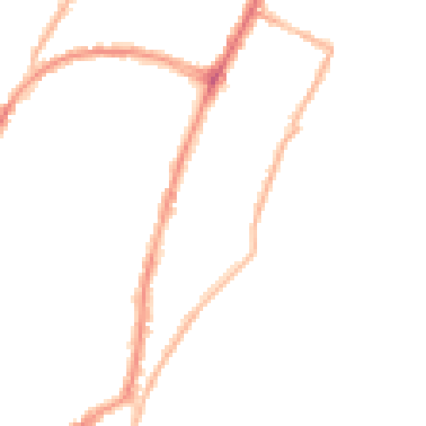 Night-time road noise heatmap for BN22 7BZ