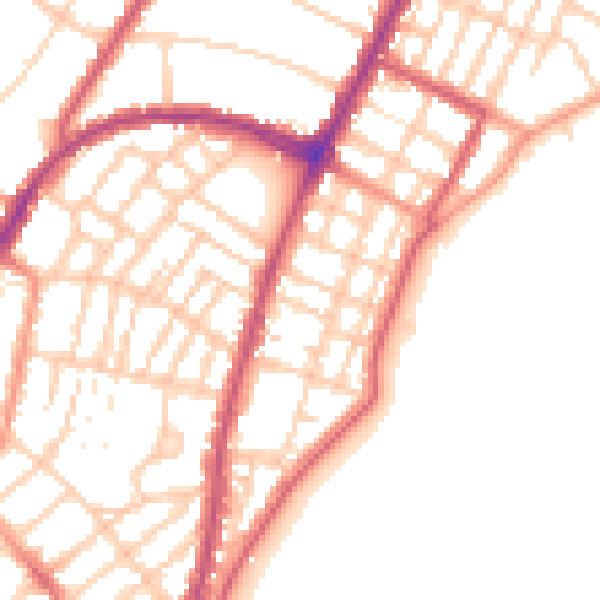 Daytime road noise heatmap for BN22 7DG