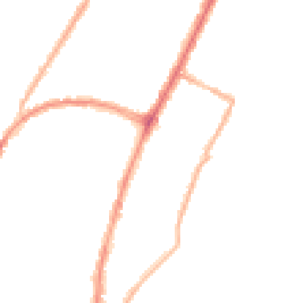 Night-time road noise heatmap for BN22 7ED