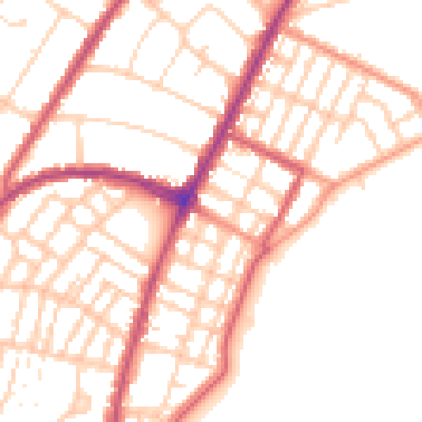 Daytime road noise heatmap for BN22 7EH