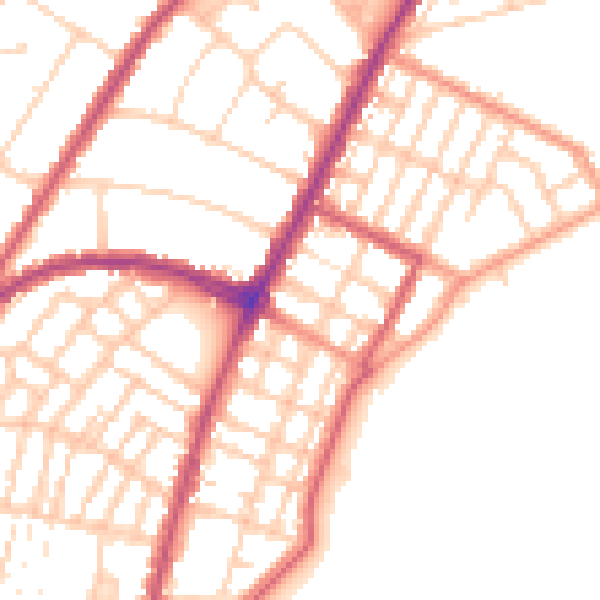 Daytime road noise heatmap for BN22 7EN