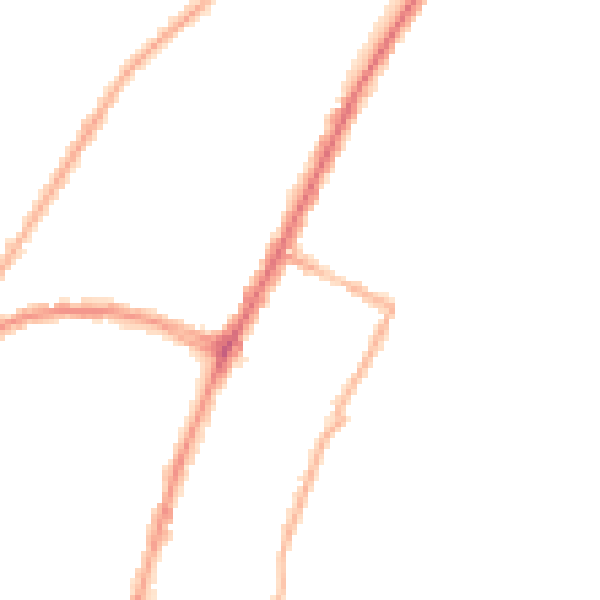 Night-time road noise heatmap for BN22 7ES