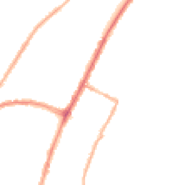 Night-time road noise heatmap for BN22 7EX