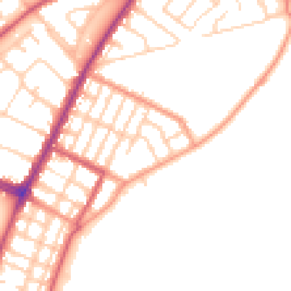Daytime road noise heatmap for BN22 7JX