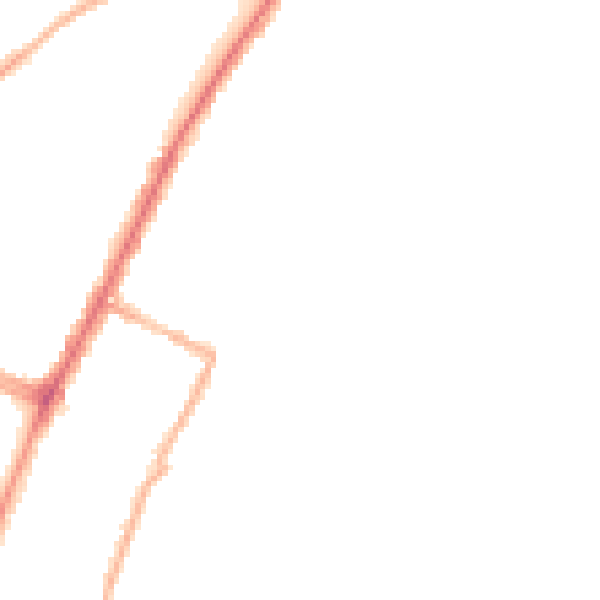 Night-time road noise heatmap for BN22 7JX