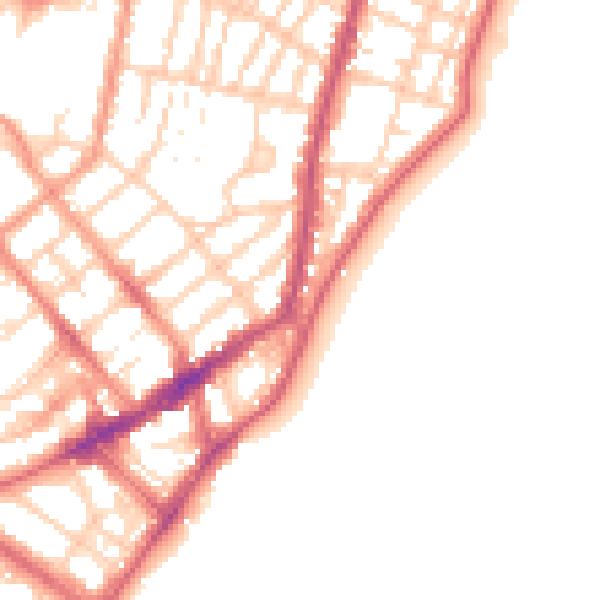Daytime road noise heatmap for BN22 7NA