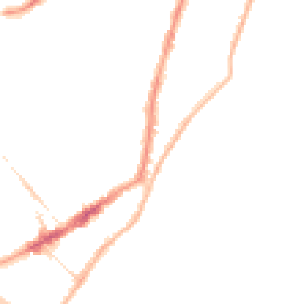 Night-time road noise heatmap for BN22 7NB