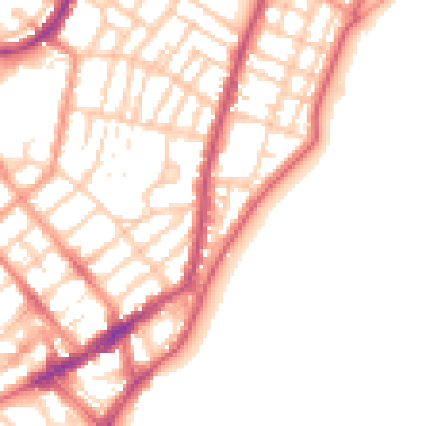 Daytime road noise heatmap for BN22 7NH