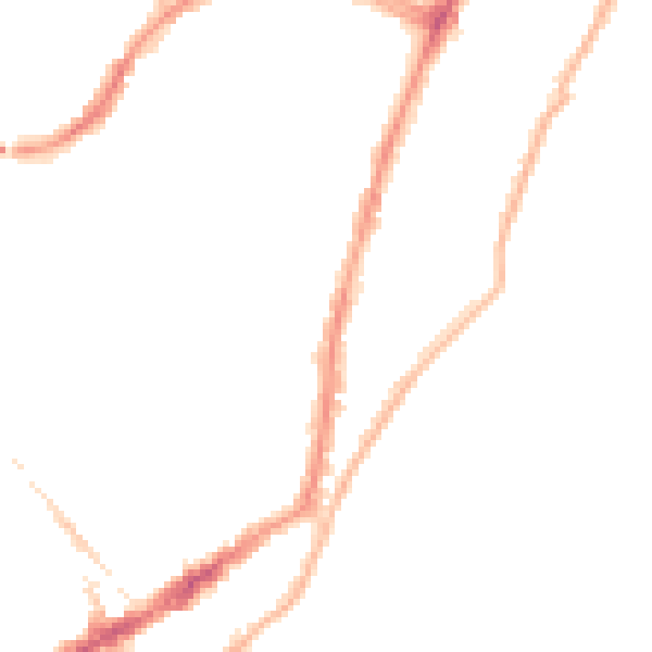 Night-time road noise heatmap for BN22 7QP
